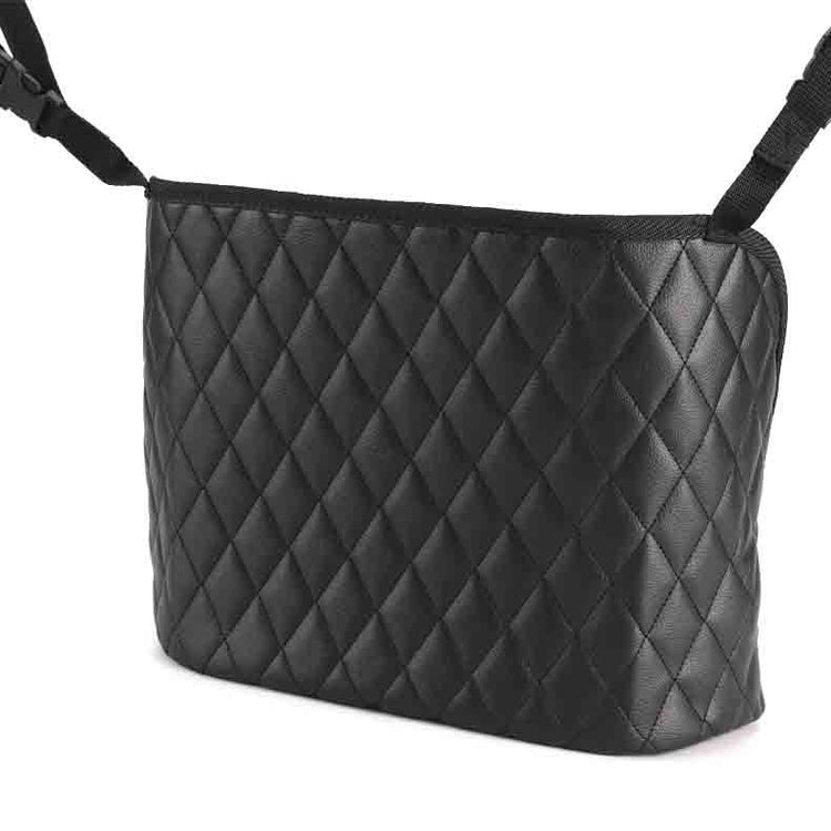 Bucciato car seat storage organizer holding a handbag on a car seat, helping keep interior tidy and accessories within reach.