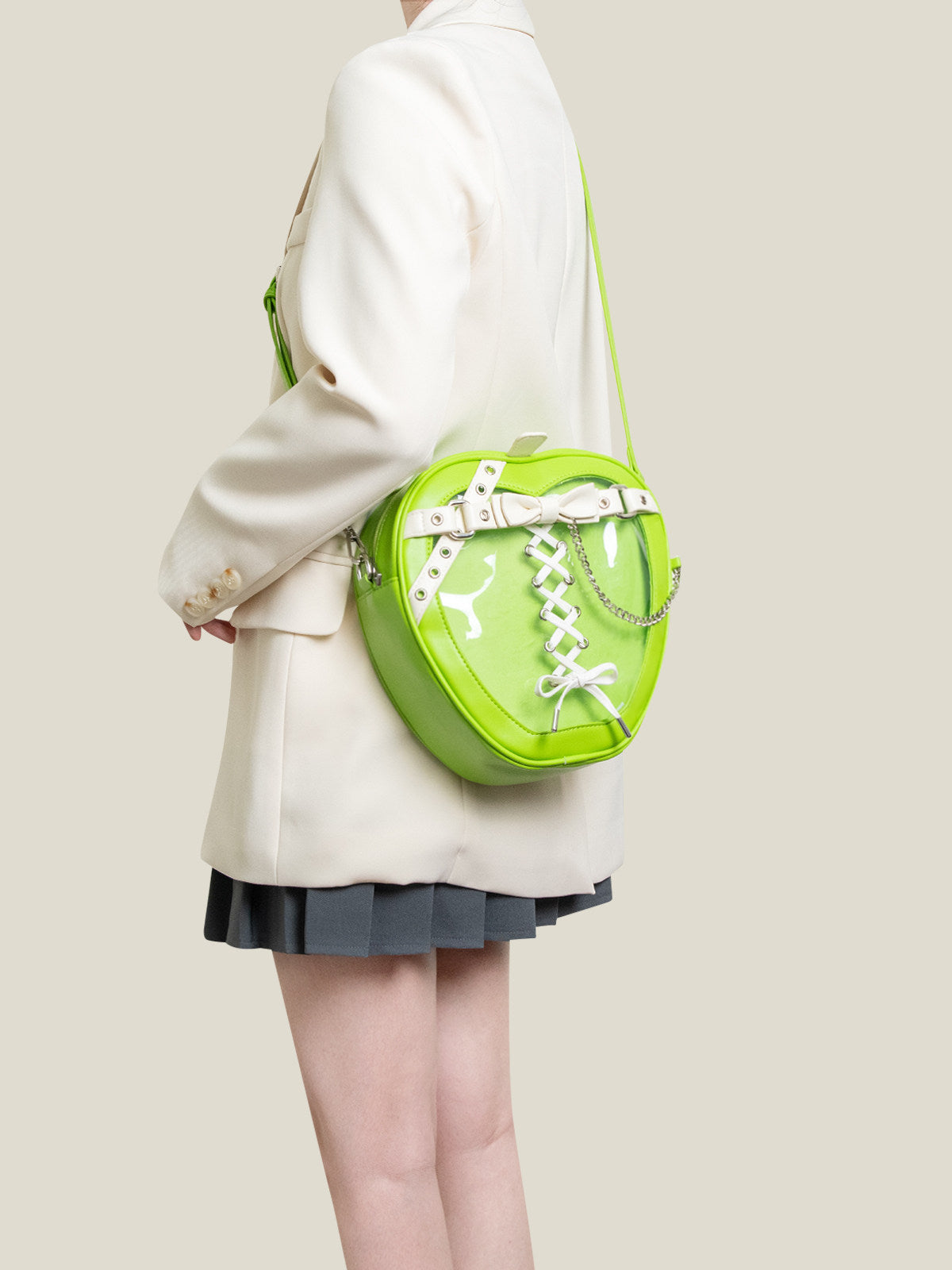 Dark-style Leather Belt Chain Gothic Strap Bow Backpack