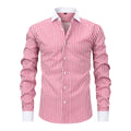 Mens Windsor-collar Long-sleeve Stretch Wrinkle-resistant Easy-care Shirt