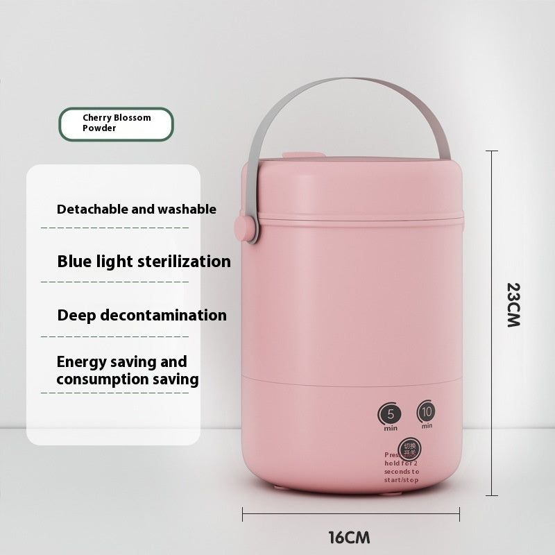 Portable mini turbo automatic washing machine by Bucciato with compact design and easy operation for small laundry loads.