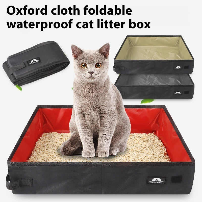Tragbare, faltbare Katzentoilette aus wasserdichtem Oxford-Gewebe