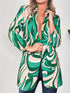 European and American style colorful casual suit featuring vibrant patterns, high-quality fabric, ideal for spring and autumn fashion.