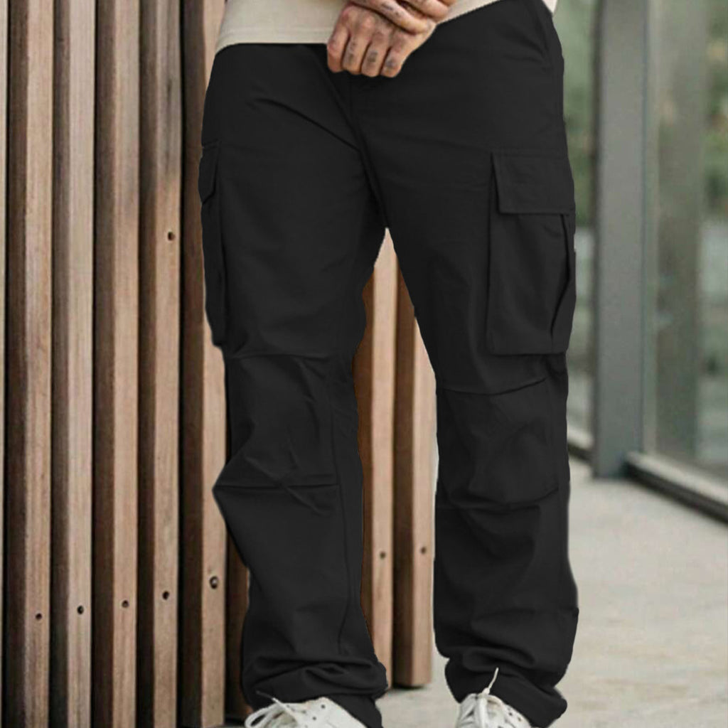 Sportlich-lässige Arbeitshose für Herren in Unifarbe mit mehreren Taschen