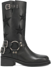 Women’s low-heeled ankle boots with stitched belt buckle detail, stylish designer footwear from Bucciato Multi-Product Store.