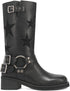 Women’s low-heeled ankle boots with stitched belt buckle detail, stylish designer footwear from Bucciato Multi-Product Store.