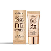 Imported Golden Snail Sunscreen BB Cream provides skin repair, sun protection, and a glowing finish.