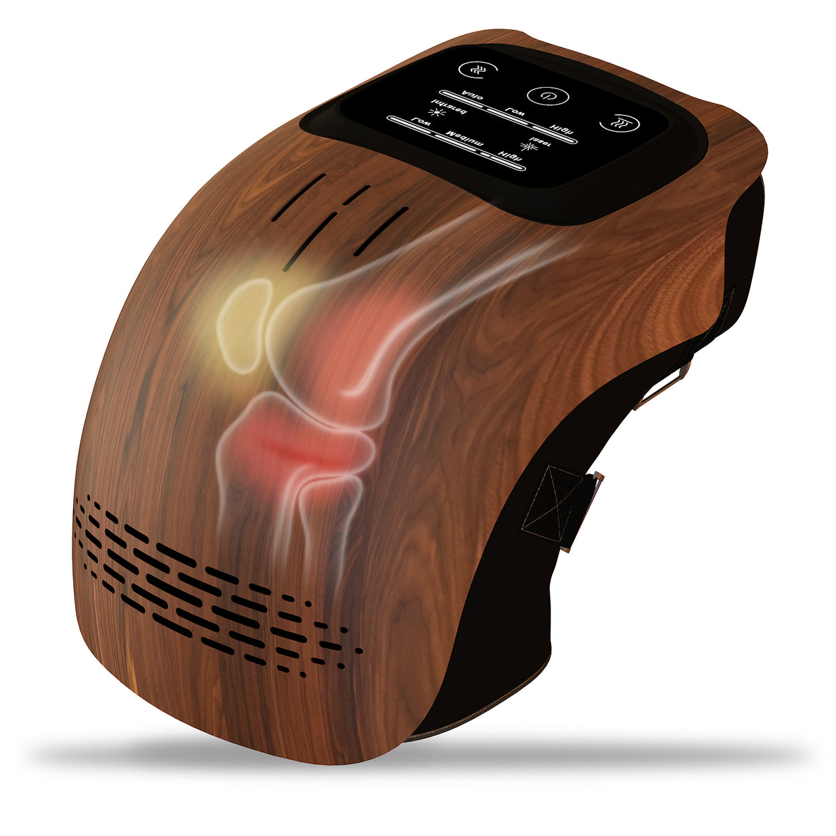 Bucciato intelligent knee massager with heating, infrared, laser, and vibration features for home pain relief and relaxation.