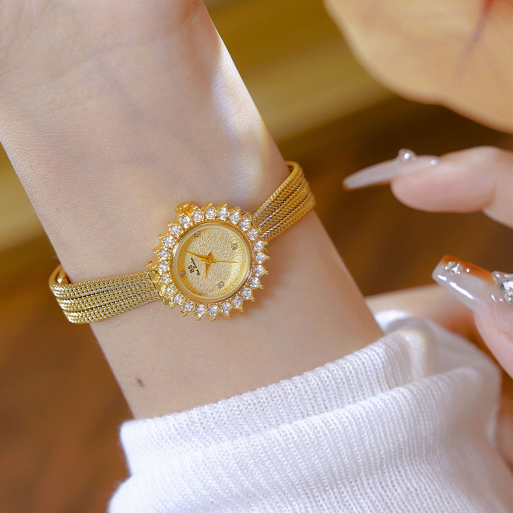 Leichte Luxus-Sonnenblumen-Uhr von Gesang – Ein eleganter Zeitmesser