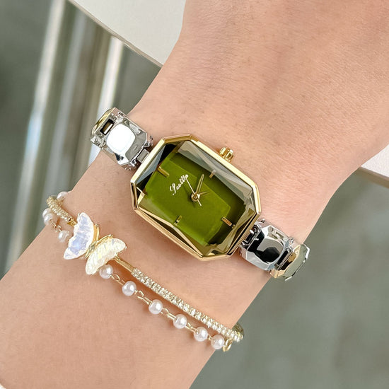 Bracelet Watch Cut Square Women&