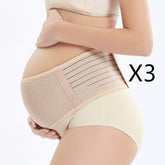 Mid-pregnancy abdominal support belt by Bucciato, showing adjustable straps and soft fabric for comfortable pregnancy support.