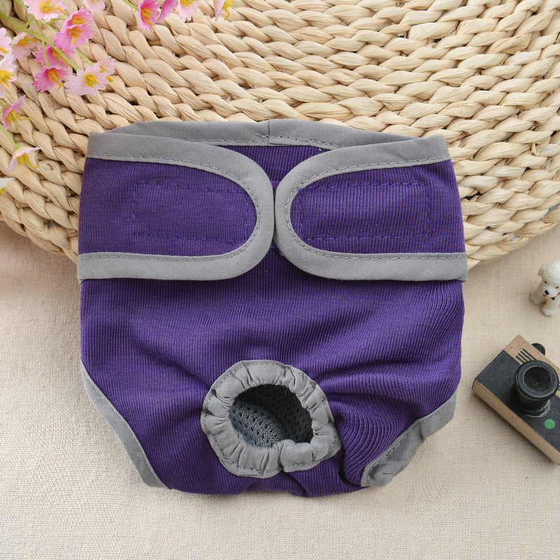 Cute waterproof dog shorts with adjustable fit and playful pattern, designed as puppy physiological diapers and pet costume pants.