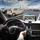 Bucciato automotive reverse camera with license plate frame for car rear view and parking assistance.