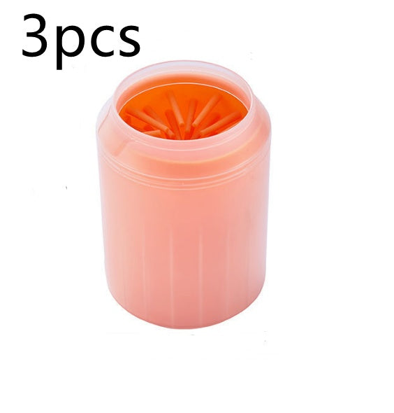 Pfotenreinigungsset mit Becher und weicher Bürste