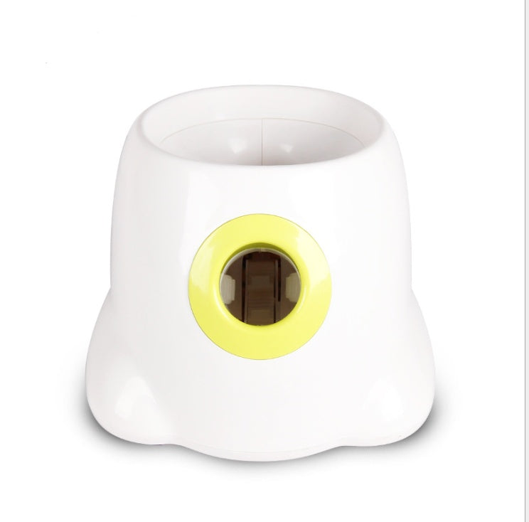 Automatic dog ball launcher from Bucciato, an interactive pet toy designed for fun training and exercise for dogs.