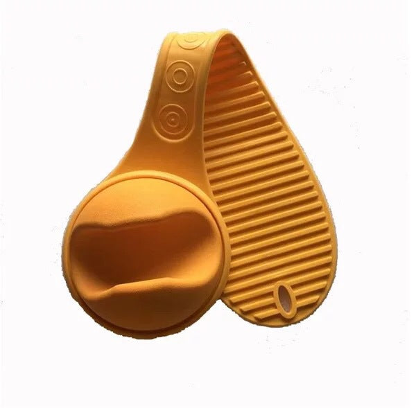 Baby bottle holder from Bucciato, hands-free feeding accessory, designed to securely hold bottles for easy feeding.