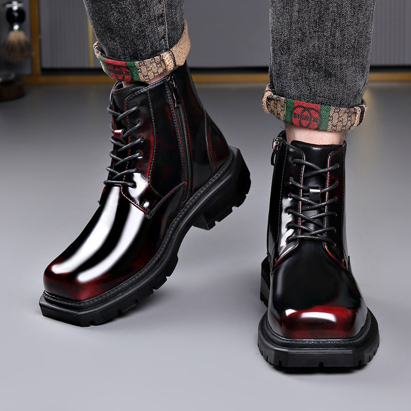 Insulated Boots With A Side Zipper Feature A Thick Sole