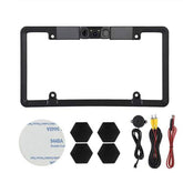 Bucciato automotive reverse camera with license plate frame, designed for easy installation and clear rear view for vehicles.
