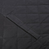 Dog car seat cover with mesh view, zipper, and pocket, designed as a pet travel hammock and safety protector for rear car seats.