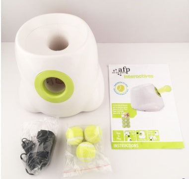 Interactive dog ball launcher from Bucciato, designed for pet play and training with automatic ball launching functionality.