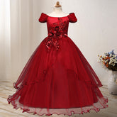 One-shoulder Princess Flower Dress Costume by Bucciato featuring a colorful floral design and flowing fabric for kids&