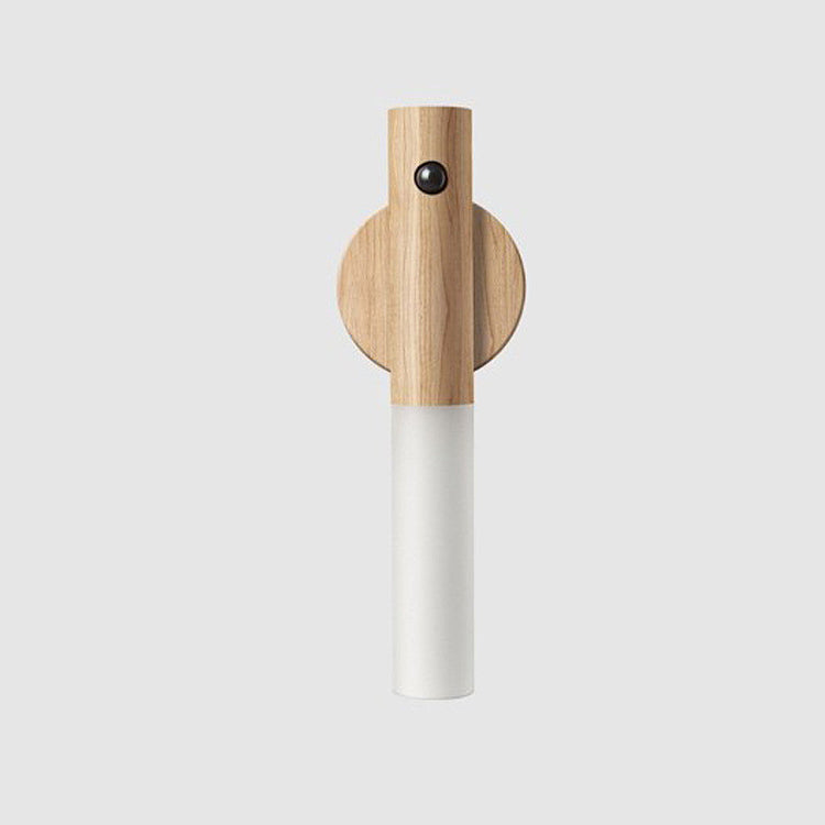 Bucciato magnetic wooden wireless night light with USB, motion sensor, PIR sensor, wall mount, ideal for corridors and cabinets.