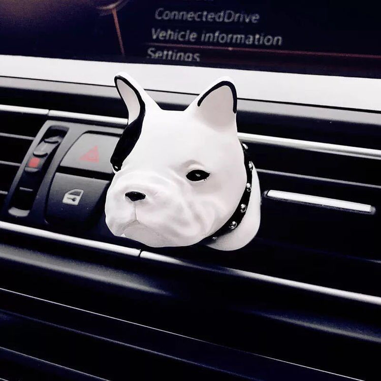Fadou car air outlet perfume clip by Bucciato, a stylish car air freshener attached to an air vent for a fresh scent.