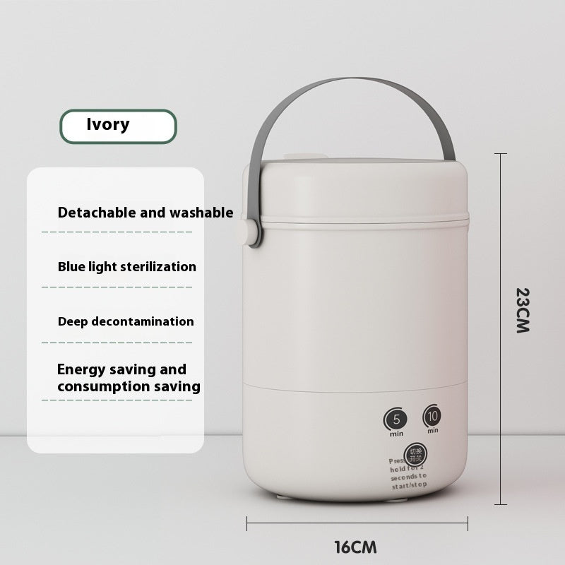 Portable Mini Turbo Automatic Washing Machine by Bucciato, compact appliance with control panel and drum for efficient laundry.