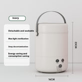 Portable Mini Turbo Automatic Washing Machine by Bucciato, compact appliance with control panel and drum for efficient laundry.
