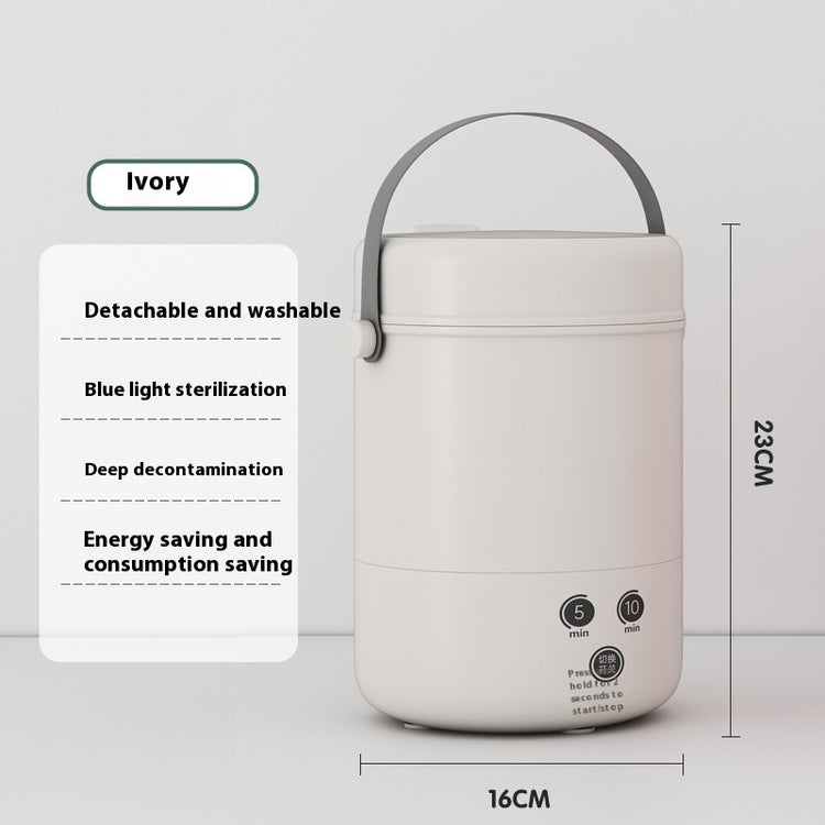 Portable Mini Turbo Automatic Washing Machine by Bucciato, compact appliance with control panel and drum for efficient laundry.