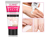 Bucciato whitening body cream with silky finish and even-tone glow, shown in a sleek tube on a white background.