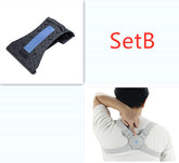 Adjustable smart back posture corrector in black, designed to improve spinal alignment and support for better posture.