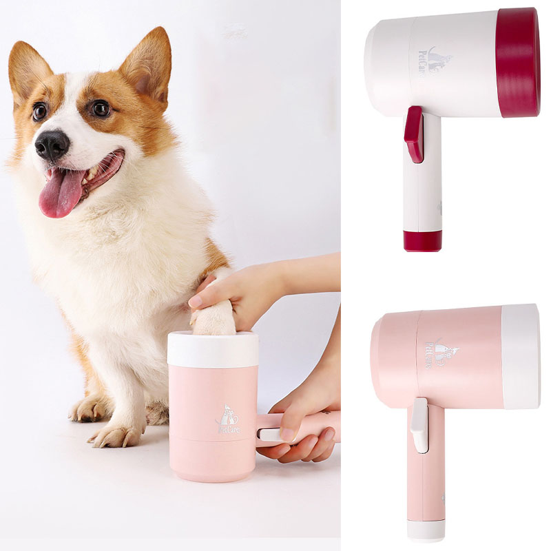 Silicone dog paw cleaner cup with soft combs for quick cleaning of pet&