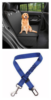 Bucciato dog car seat cover with mesh view, zipper, and pocket, designed as a pet travel hammock for rear back seat protection.