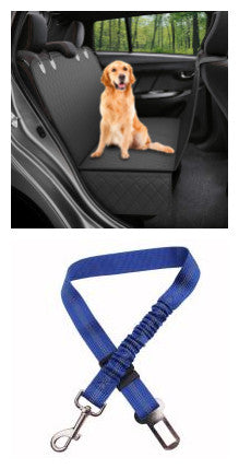 Hunde-Autositzbezug aus Netzgewebe, Sicherheitsmatte mit Reißverschluss und Tasche für die Rücksitzbank, ideal für unterwegs