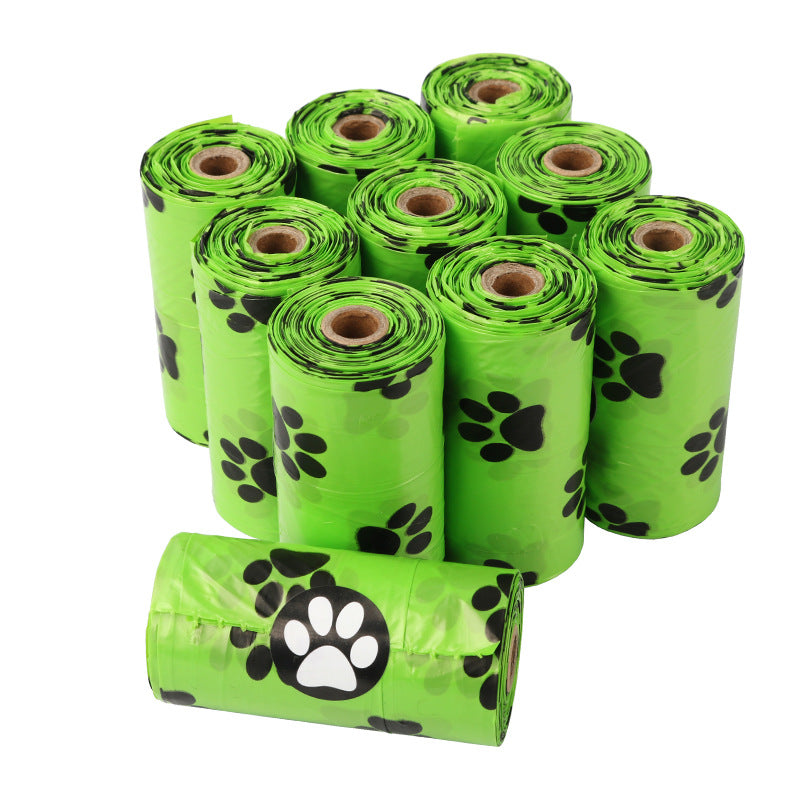 Biodegradable dog poop bag from Bucciato for pet waste disposal, featuring a durable design and easy-tie closure.