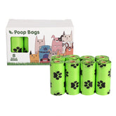 Biodegradable dog poop bags from Bucciato, pet cleaning supplies for easy waste disposal during walks.