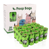 Biodegradable dog poop bags for pet waste disposal, made by Bucciato, suitable for cleaning up after dogs during walks