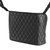 Bucciato car seat storage organizer holding a handbag on a car seat, helping keep interior tidy and accessories within reach.
