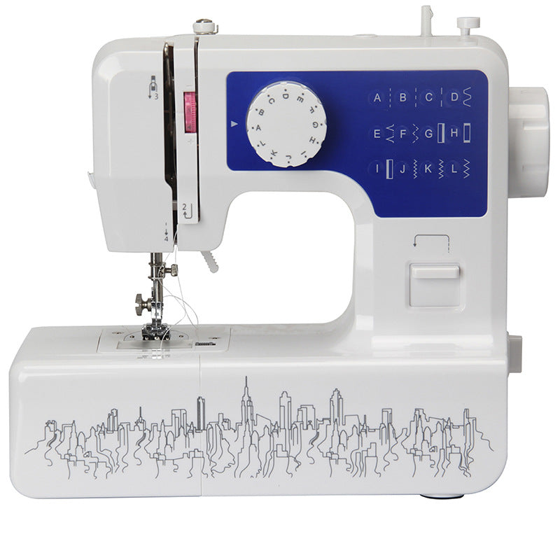 Mini desktop electric sewing machine from Bucciato, compact household sewing machine with easy-to-use controls and versatile stitching.