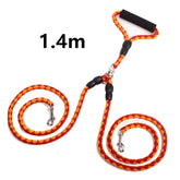 Double-ended dog traction rope with collars, sturdy pet leash for walking and training, from Bucciato pet supplies.