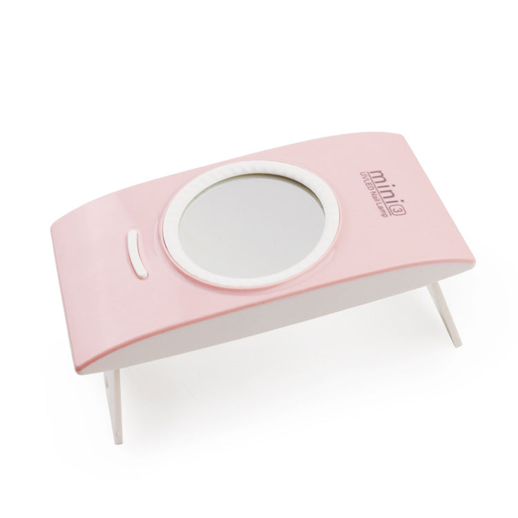 Foldable portable nail phototherapy machine by Bucciato, compact design with built-in UV light for nail treatment.