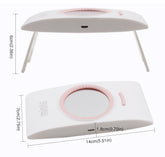 Foldable portable nail phototherapy machine in compact design, used for professional nail treatment and therapy.