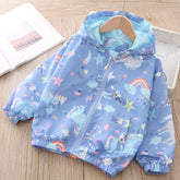 Colorful graffiti jackets for children and babies, stylish spring and summer outerwear by Bucciato.