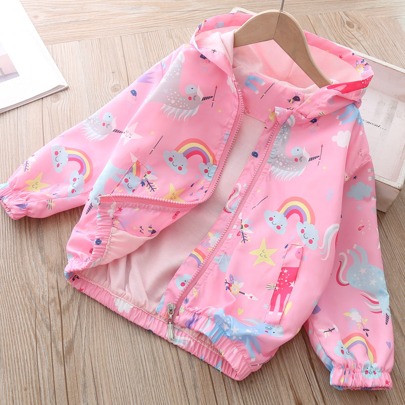 Colorful graffiti jackets for children and babies, lightweight spring and summer outerwear by Bucciato.