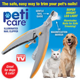 Pet grooming tool: Bucciato multifunctional magnifying glass nail clippers with built-in light for precise pet nail trimming.