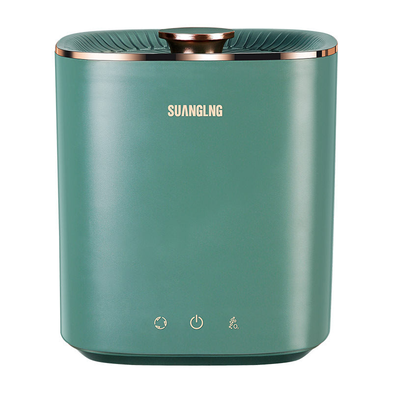 Mini portable fully automatic washing machine for dorms and travel, compact Bucciato laundry device with digital controls.