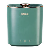Mini portable fully automatic washing machine for dorms and travel, compact Bucciato laundry device with digital controls.