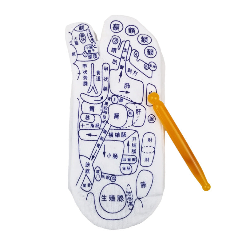 Bucciato foot reflexology socks with acupressure points for relieving tired feet and promoting foot physiotherapy.