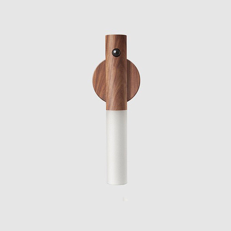 Bucciato USB magnetic wood night light with PIR motion sensor, wall-mounted corridor and cabinet LED night light.