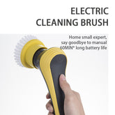 Wireless electric spin scrubber cleaning brush from Bucciato, adjustable 6-in-1 and 10-in-1 multifunctional electric cleaning tool.